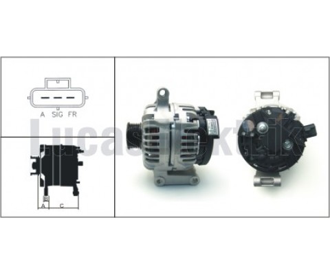 ALTERNATOR BOSCH TIP 12V 105A FORD TRANSIT V184 2.0 DI / 2.4DI 125PS 01 06 TAKVIYESIZ