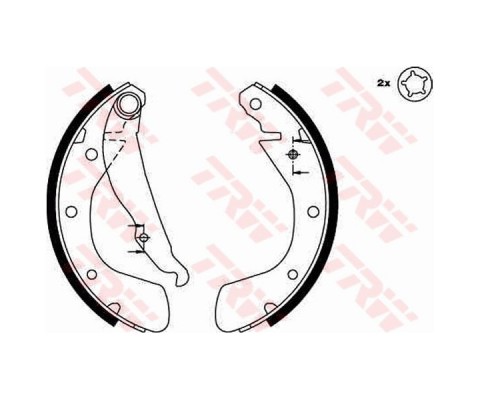 ARKA PABUÇ BALATA CORSA B 3.93-9.00 CORSA C 00-12.09 TIGRA 94-00 ASTRA F 92-9.98 200x28