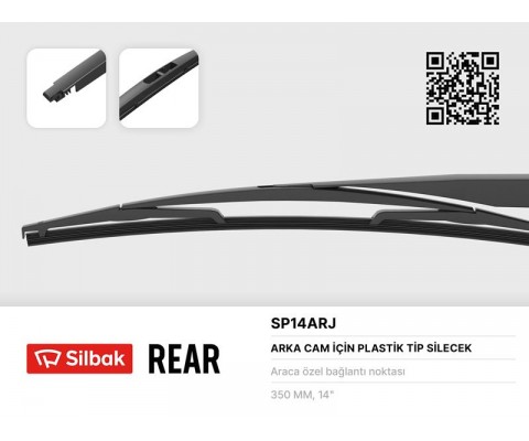 SİLECEK SÜPÜRGESİ ARKA PLASTİK TİP 350MM HONDA CR-V I 01/99 02/02 . CR-V III 09/06 06/12 . FIT 05 /03 . FREED 03/09 . JAZZ II 03/02 07/08 . JAZZ III 07/08 . INFINITY EX 10/08 . KIA SPORTAGE