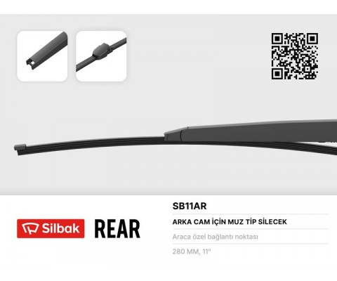 SİLECEK SÜPÜRGESİ ARKA MUZ TİPİ 280mm LEON 03/09 PASSAT VARIANT 08/05