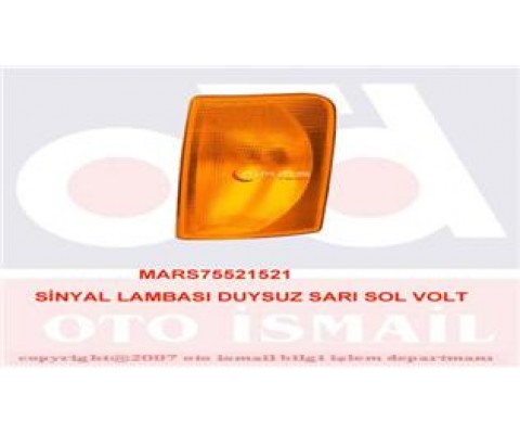 SİNYAL LAMBASI DUYSUZ SARI SOL VOLT 521517