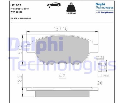 ÖN BALATA P207 06 P307 00 DOBLO 01 PARTNER 03 BERLINGO 00 C3 02 C4 04 XSARA 00