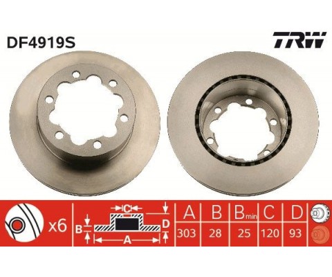 FREN DISKI ARKA MERCEDES SPRINTER B906 B907 . VW CRAFTER 30-35-50 CIFT TEKER