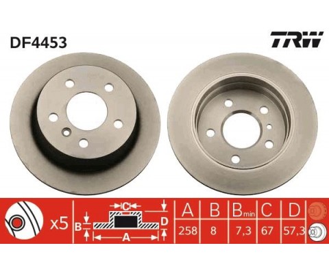 FREN DISKI ARKA MERCEDES W169 W245