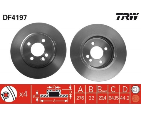 FREN DISKI ON MINI R50 R52 R53 TAKIM