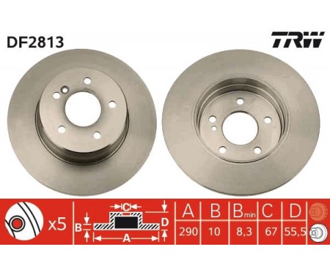 FREN DISKI ARKA MERCEDES W203 CL203 S203 C209 A209