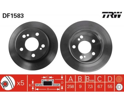 FREN DISKI ARKA MERCEDES W201 W202 W124 C124