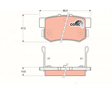 ARKA BALATA CIVIC VII 01-05 - CIVIC VIII 05 ACCORD VII 98-02 - ACCORD VIII 06 600 ROVER