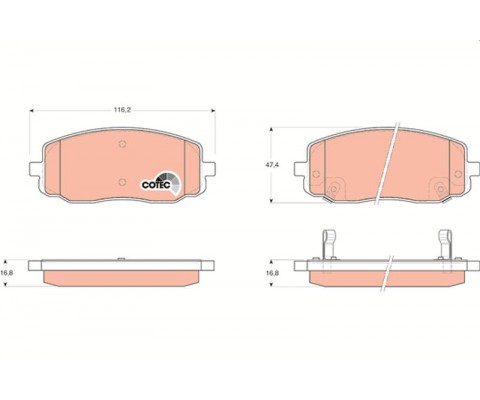 ÖN BALATA HYUNDAI İ10-1.0 1.1-1.2 08 11 KIA PICANTO 1.0-1-1 08