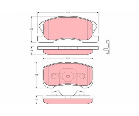 ÖN BALATA DAIHATSU SIRION 1.0 1.3 98-05 GDB3266