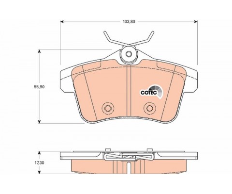 ARKA FREN BALATASI PEUGEOT P3008 09 16 P5008 09 17 P508 10 18 P308 GTI-RZC 10 14 CITROEN C4 09 16 DS4-DS5 11 15