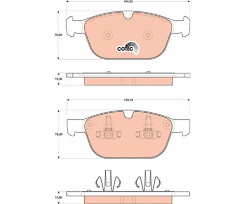 ÖN BALATA VOLVO XC60 D3 2008-2017 D4 12-17 D5 08-15 T5 2010-1207 T6 2008-2017 156