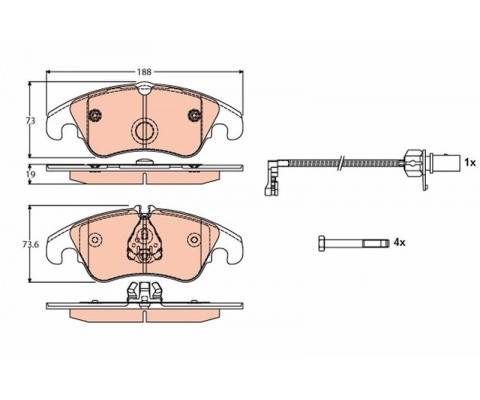 ÖN BALATA FİŞLİ AUDI A4-A5-A6-A7-Q5 2008