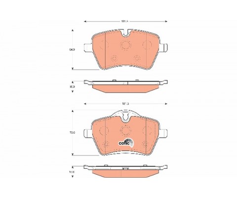 ÖN BALATA MİNİ COOPER S R50 R5 02 06 R52 04-07 R56 06 10 R57 10 R59 12 R58 R60 R61