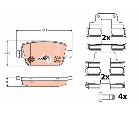 FREN BALATASI ARKA FREELANDER 2 L359 MONDEO 4 FOCUS 2 GALAXY 2 S-MAX VOLVO S80 V70 XC70