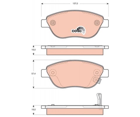 ÖN BALATA CORSA D BÜYÜK TİP 1.3 CDTI 07/06 FIAT 500 0.9 12 1.4 1.3D 12 1.6D12