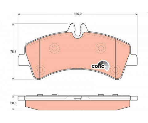 FREN BALATASI ARKA MERCEDES SPRINTER B906 06 . VW CRAFTER 30-35-50 CIFT TEKER