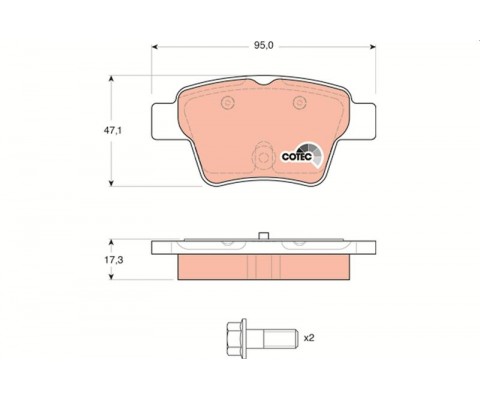 ARKA BALATA P307 00 307 SW 02 307 CC 03 207 06 C4 04 08 KÜÇÜK TİP