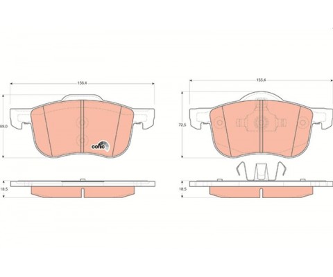 ÖN BALATA VOLVO S60 00-10 S80 98-06 V70 97-07 XC70 00-07 S70 97-00