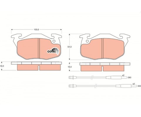 ÖN BALATA P106 91 P306 1.4 1.6 93/01 SAXO AX ZX C15 FİŞLİ