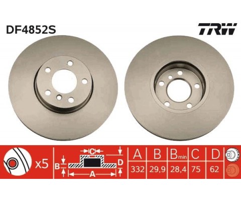 FREN DISKI ON 332mm BMW E70 F15 E71 F16