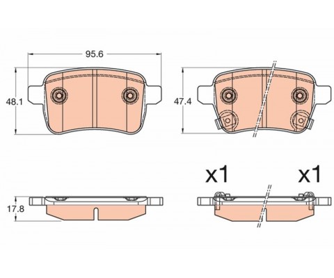 ARKA FREN BALATASI OPEL CORSA E 14 19 ADAM 14 19 15 JANT RPO J67 FIAT EGEA 16 500L 13 264mm