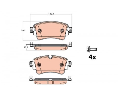 ARKA FREN BALATA AUDI A4-A5-A7-Q5-Q7 2014 129.3x59x17.5