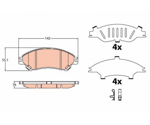 ÖN BALATA SUZUKI SX4 1.6 13 VITARA 1.6 15