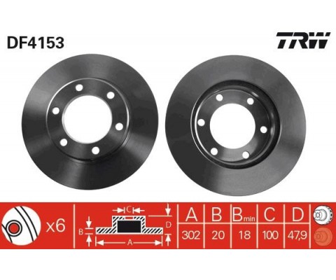 ÖN FREN AYNASI LAND CRUISER 81-88 302x20x18xHAVALI