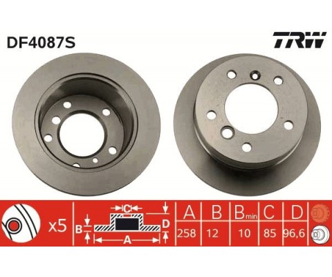 FREN DISKI ARKA MERCEDES W463 B901 B904 . VW LT 28-35-46