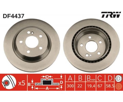 FREN DISKI ARKA MERCEDES W202 W203 S203 W210 S210