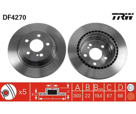 FREN DISKI ARKA MERCEDES W211 W212 S212 C218 C219 X204