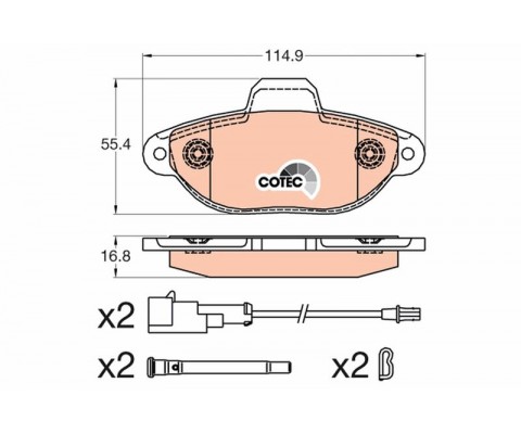 DİSK BALATA ÖN FORD-KA RU8