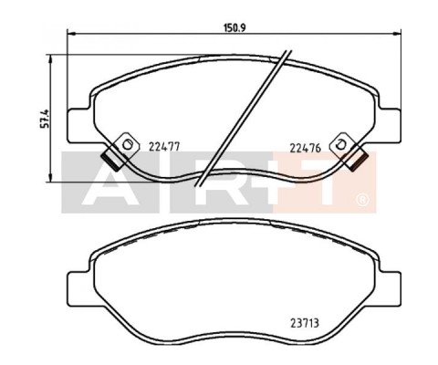 ON BALATA FIAT EGEA 15 1.4 1.5 T4 HIBRIT 1.6 D K:19 MM G:151.1 MM BÜYÜK TİP