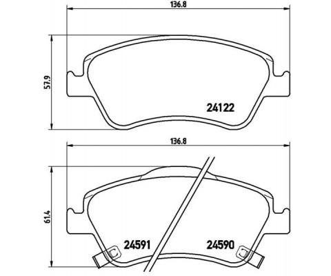 ÖN FREN BALATA TOYOTA AURIS. COROLLA 1.4L 1NDTV NDE150 D-4D dizel 07-