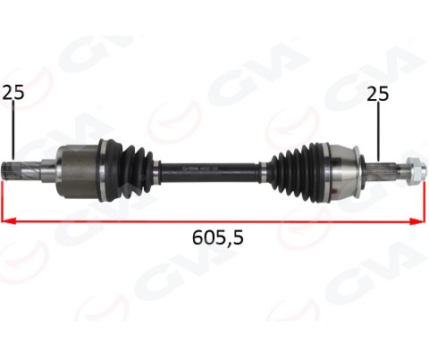 KOMPLE AKS SOL OPEL MOKKA 12 1.4 NET 1.6 CDTI DTN-DTU-DTH CHEVROLET TRAX 1.4-1.6 12 MANUEL VİTES 25 DİŞ