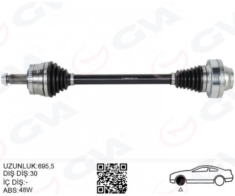 KOMPLE AKS ARKA SAĞ/SOL RANGE ROVER 3 VOGUE L322 02 12 692MM