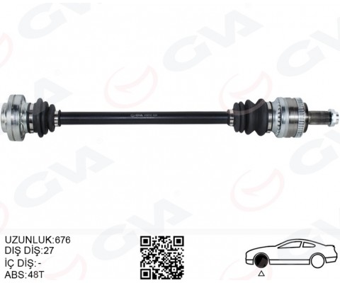 KOMPLE AKS ARKA SAĞ BMW E46 676MM