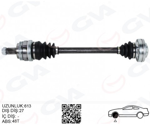 KOMPLE AKS ARKA SOL BMW E81 E87 E82 E88 E90 E91 E92 607MM