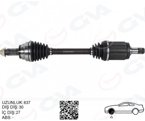 KOMPLE AKS ÖN SOL BMW X5 E70 X6 E71 E72 637MM