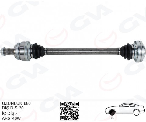 KOMPLE AKS ARKA SOL BMW X3 E83 04 680MM