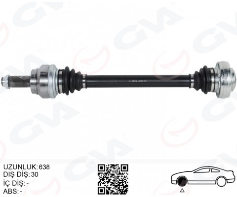 KOMPLE AKS ARKA SAĞ/SOL BMW X5 F15 X6 E71 E72 638MM