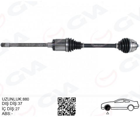 KOMPLE AKS ÖN SAĞ BMW X3 F25 X4 F26 880MM