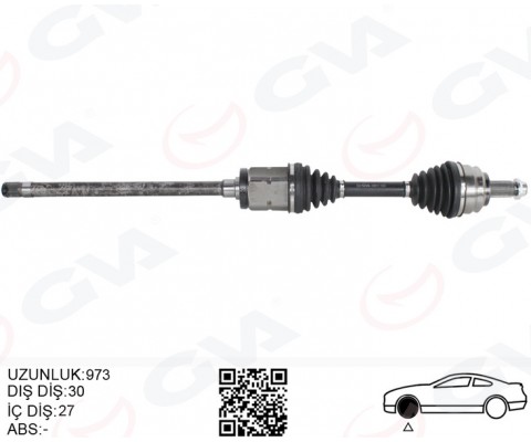 KOMPLE AKS ÖN SAĞ BMW X5 E53 05 00 973MM DİŞ 30 DİFERANSİYEL DİŞ 27