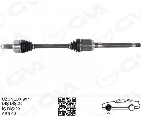 KOMPLE AKS ÖN SAĞ DISCOVERY 3 L319 DISCOVERY 4 L319 R.R SPORT I L320 997MM