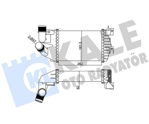 TURBO RADYATÖRÜ INTERCOOLER ASTRA H-ZAFIRA AL/PL/BRZ 262x181.5x62