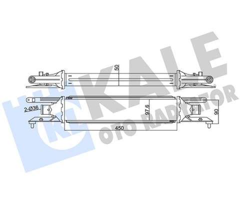 TURBO RADYATÖRÜ INTERCOOLER GRANDE PUNTO-MITO 1.3 AL-PL-BRZ 450x97x52