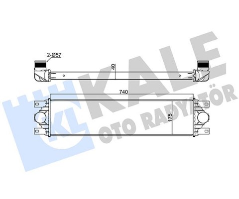 TURBO RADYATÖRÜ INTERCOOLER MASTER II-III-MOVANO 2.5DCI AL/PL/BRZ 738x175.3x40