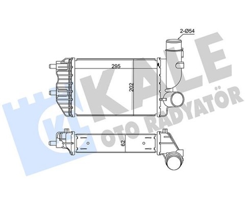 TURBO RADYATÖRÜ INTERCOOLER DUCATO-JUMPER-BOXER AL/PL/BRZ 295x202x62