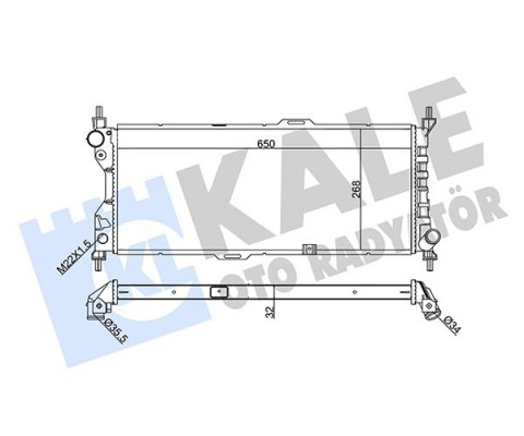 x RADYATÖR COMBO-CORSA-CORSA B AL/PL/BRZ 650x268x32